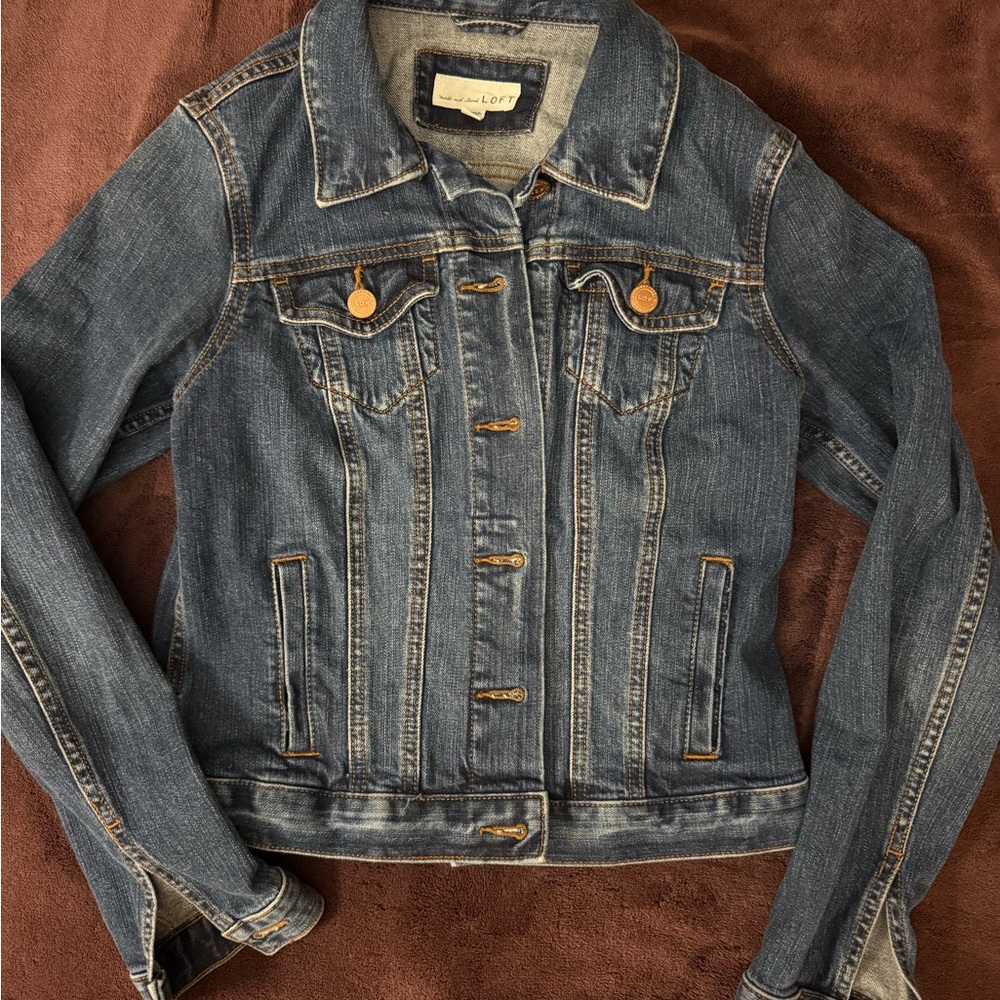 LOFT Classic Blue Jean Jacket